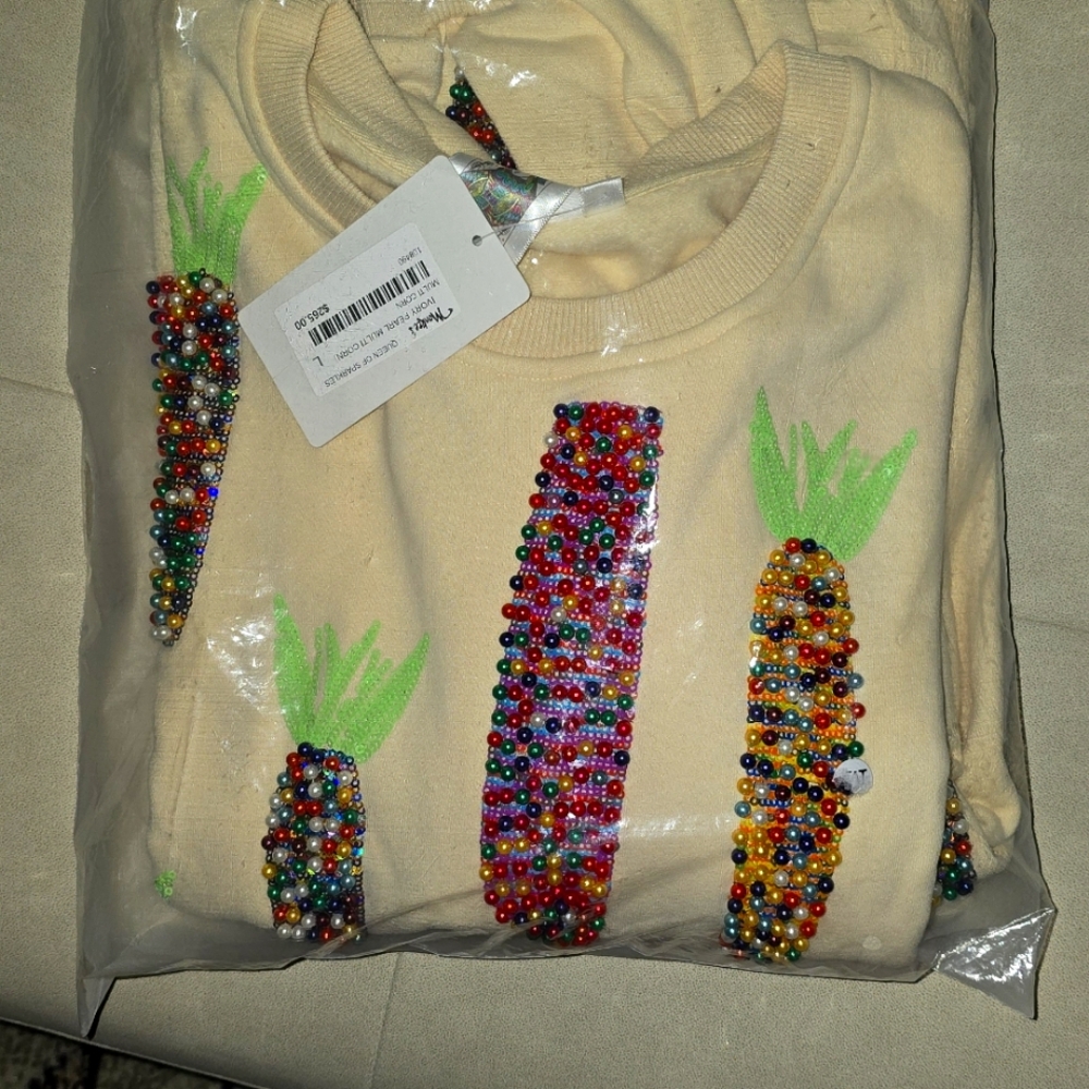 Queen of Sparkles Maize Corn Sweatshirt - Picture 5 of 7